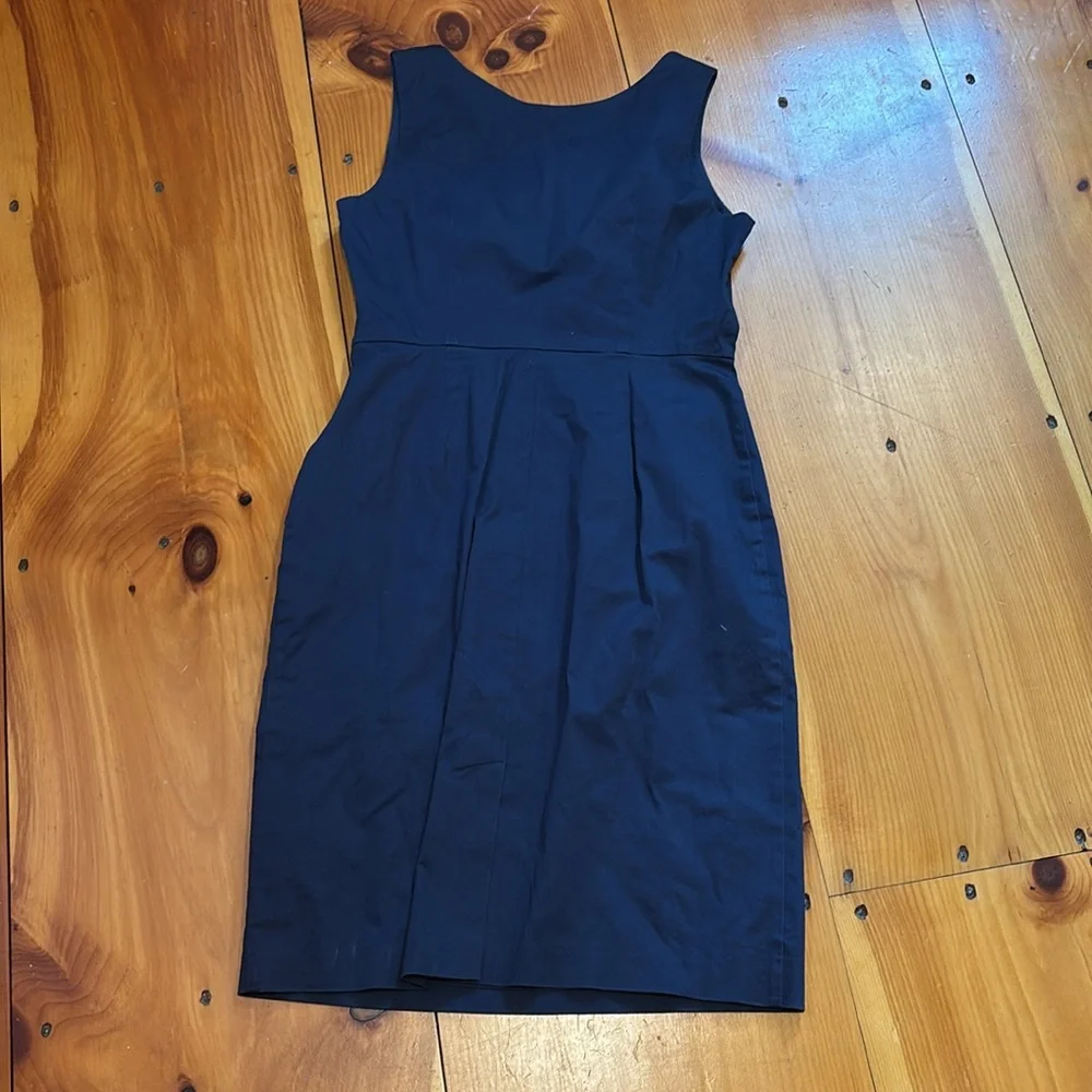 BODEN 8 Navy Blue Beautiful Bow Shift Dress - Picture 9 of 9